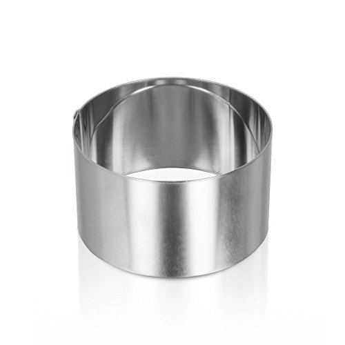 Metaltex 204532 - Aro para emplatar de Acero Inoxidable, 80 x 45 milímetros