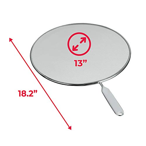 Metaltex 206133 - Tapa Anti-Salpicaduras Aluminio, 33 centímetros