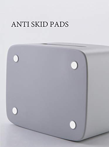 MHTECH Caja De Pañuelos Multifunción, Mando a Distancia y Soporte de pañuelos, Organizador con Caja de pañuelos - Gris