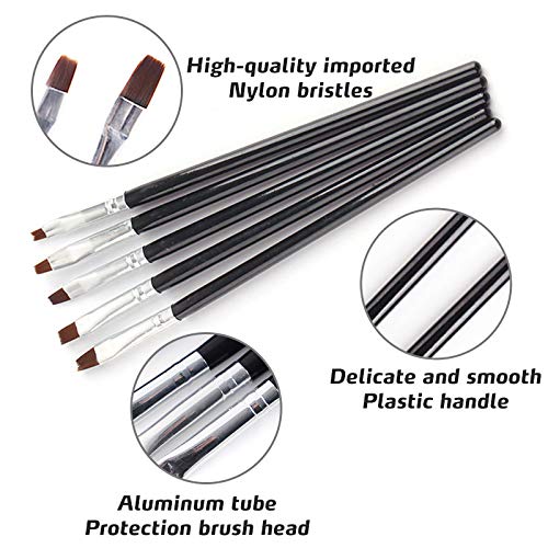 MHwan Nail Art Francés Sonrisa Línea, Nail Art Edge Plantillas, Plantilla de cortador de borde de manicura en forma de C de acero inoxidable con 5 piezas de cepillo de uñas francés para uñas DIY