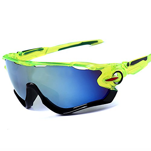 mi ji Gafas de Sol Deportivas Gafas de Ciclismo de Protección UV400, Béisbol, Pesca, esquí, Golf 1pc
