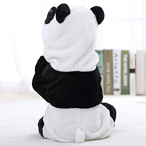 MICHLEY Bebé Ropa Mameluco Niños Niñas Pelele Pijama de Primavera y otoño Franela Traje de Animales Panda-70cm