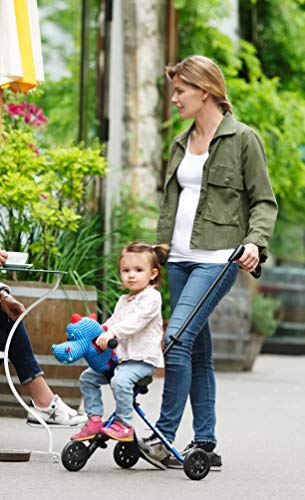 Micro Trike Deluxe. Silla de paseo Plegable, Edad 1-3 años. Peso 1,90kg. Carga máx 20kg. Rodamientos ABEC7, Giro y deslizamiento suave (Azul)