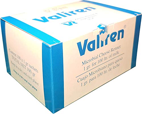 Microbial Rennet Pack de 6 bolsitas (6 x 1 g) Utiliza una bolsita para 100 litros de leche.