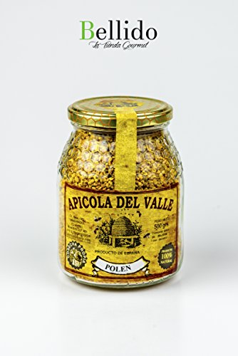 Miel 100 % natural pura de abeja cosecha propia artesanal Apicola del Valle, diferentes sabores muy intensos. Envío GRATIS 24 h. (Polen, 500 gr)