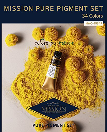 Mijello Mission Gold Class Watercolour Set (Pure Pigment, 34 Colores - 15 ml)