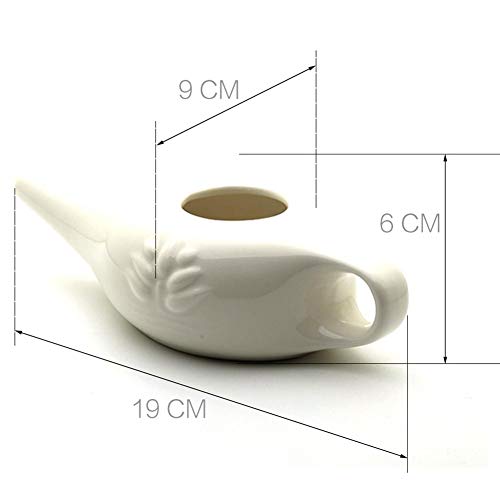 Miju Neti Pot De Cerámica, Neti Pot De Cerámica Genuina para Enjuague Nasal con Folleto De Guía, Diseño Compacto Y Fácil De Viajar, Tratamiento Natural para Los Senos, Infección Y Congestión Ordinary
