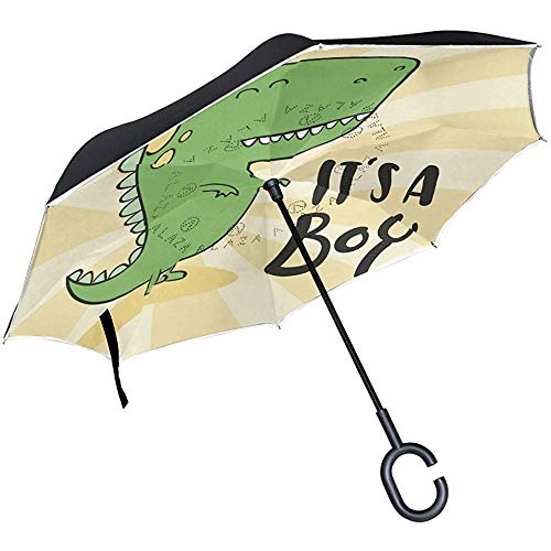 Mike-Shop Es un Paraguas de Fondo invertido para niños, Doble Capa, protección contra los Rayos UV, Paraguas invertido