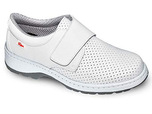 Milan-SCL picado Color Blanco Talla 39, Zapato de Trabajo Unisex Certificado CE EN ISO 20347 Marca DIAN