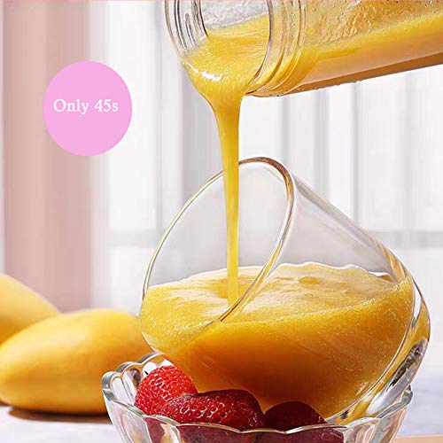 Mini licuadora portátil, Topspitgo Mezclador de frutas de tamaño personal Eléctrico USB Taza de exprimidor recargable Máquina de mezcla de frutas Baby Travel 380ml, Six Blades