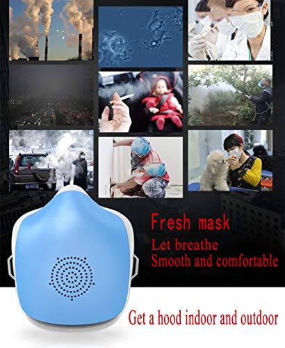 Mini Máscaras Inteligentes, Máscaras Eléctricas, Antivaho, Antipolvo, Humo De Segunda Mano, Flujo De Aire Antialérgico De Tres Niveles, Disfrute Respirando La Máscara Portátil Blanca
