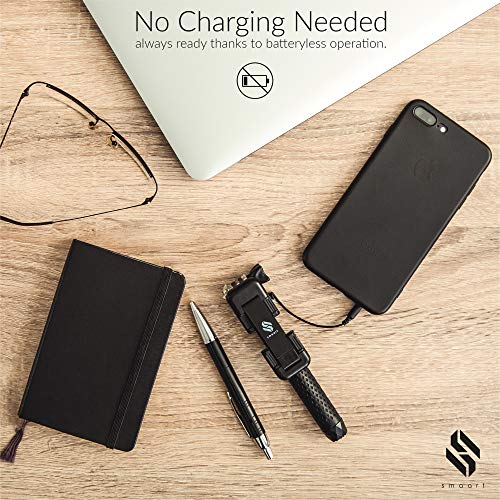 Mini Palo Selfie Universal para Smartphones y GoPro con Cable de Control (sin Baterías, sin Bluetooth) | Versión 2018 | 13,4 Centímetros, Extensible a 70 Centímetros | Con Bolsa Para el Monopod | para iPhone 6, Samsung, Sony, Huawei