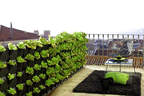 minigarden 1 Juego Vertical para 9 Plantas, Jardín Vertical Modular y Extensible, Colocar en el Suelo o Colgar en la Pared, Mecanismo de Drenaje Innovador, Largo Ciclo de Vida (Gris)