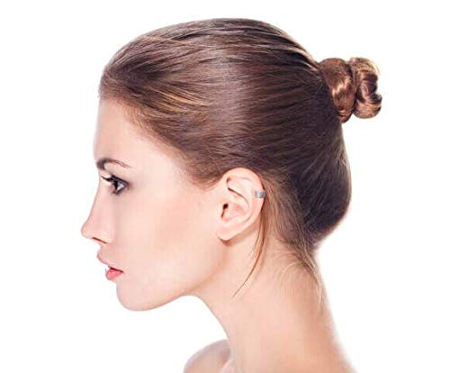 Minimalista Geométrico 4 banda dividida cartílago oídos Clip Wrap Helix Pendientes sin perforar oreja 925 plata de ley