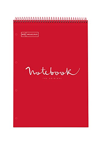 Miquelrius 46086 Cuaderno A4 Cartón Emotions Reporter espiral superior. Rojo 80 hojas Cuadrícula