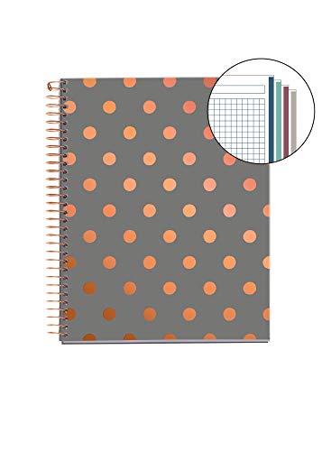 MIQUELRIUS 48466 - Cuaderno A5, tapa dura, 120 Hojas Horizontal Interior 4 Colores Topos