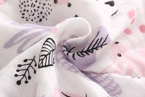 Miracle Baby Mantas Bebe Algodón, Swaddle Blanket de Muselina 100% Algodón, Arrullo para Bebe,Baño De Envolver Para Recién Nacido Dos Capas 110x150cm