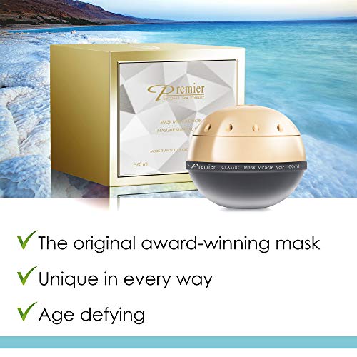 Miracle Noir Mask Prestige | Mascarilla facial con Minerales del Mar Muerto | Mascarilla Hidratante Antiarrugas | Mascarilla para Mujer y Hombre | Mascarilla Hipoalergénica | Efecto 8h | Tarro de 60ml. | Premier by Dead Sea Premier