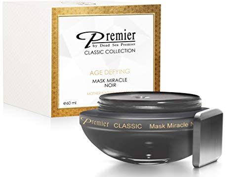 Miracle Noir Mask Prestige | Mascarilla facial con Minerales del Mar Muerto | Mascarilla Hidratante Antiarrugas | Mascarilla para Mujer y Hombre | Mascarilla Hipoalergénica | Efecto 8h | Tarro de 60ml. | Premier by Dead Sea Premier