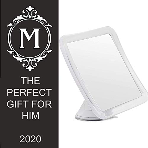 Mirrorvana Espejo de Ducha y Afeitado sin vaho Base de Ventosa, Aumento 3X, 6,3 x 6,3 Pulgadas