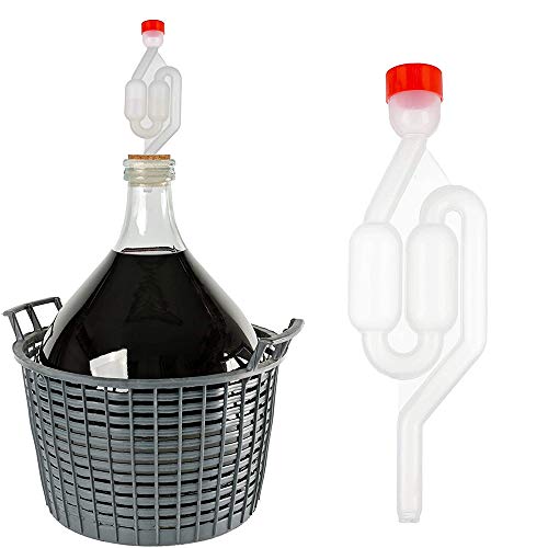 Mirrwin Tubos de Fermentación Válvula de Fermentación Tapón de Fermentación Fermentación del Vino a la Casa para Preservar el Hogar Elaborar Cerveza Hacer Vino Fermentar Chucrut Kimchi 4 Piezas