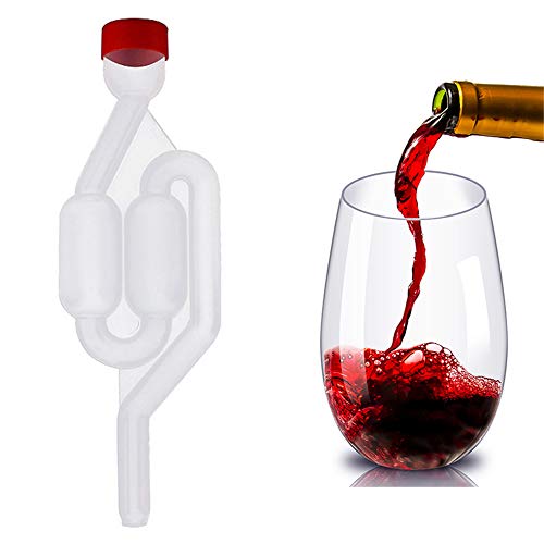 Mirrwin Tubos de Fermentación Válvula de Fermentación Tapón de Fermentación Fermentación del Vino a la Casa para Preservar el Hogar Elaborar Cerveza Hacer Vino Fermentar Chucrut Kimchi 4 Piezas