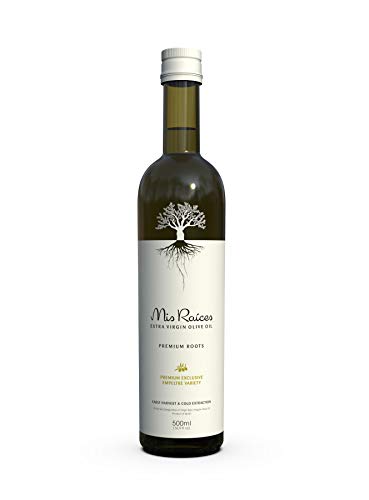 Mis Raíces - Aceite de Oliva Virgen Extra – PREMIUM ROOTS AOVE– 1 Botella 500ml - (Exclusiva variedad EMPELTRE – Aceite Premium)