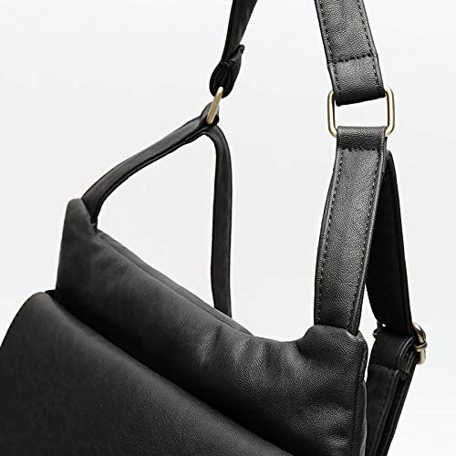 Misako Mochila Osca | Mochila para Mujer, Resisente, Rectangular, Color Negro y Gris, 10x33x36 cm