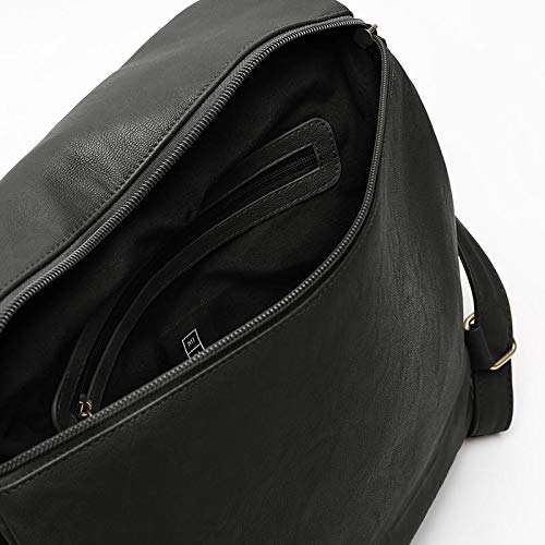 Misako Mochila Osca | Mochila para Mujer, Resisente, Rectangular, Color Negro y Gris, 10x33x36 cm