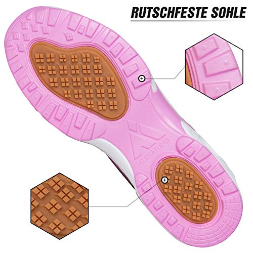 Mishansha Air Zapatos de Running Mujer Antideslizante Zapatillas de Deportes Femenino Ligeros Calzado Jogging Gimnasio Sneakers Gris, Gr.38 EU