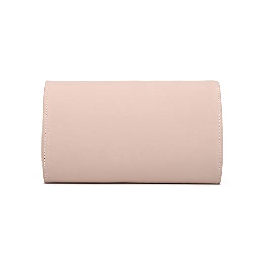 Miss Lulu Bolsa de Cadena Mujer Elegante Clutch Carteras de Mano Bandolera Sintético Pequeñas Monedero (Rosa)