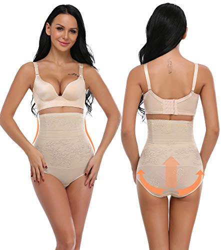 MISS MOLY Bragas Fajas Reductoras Cintura Alta Mujer Braguitas Moldeadoras Adelgazante Abdomen Steel Boned Invisible Shapewear Control de Barriga Ropa Interior Levanta Glúteos Lencería Talla Grande