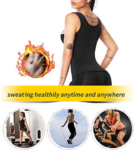 MISS MOLY Fajas Reductoras Adelgazantes Neopreno Chaleco Sauna Body Hot Shaper Camisetas de Sudoración Fitness Deportivo Vest Underbust Corset para Mujer