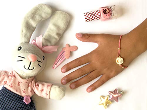 Miss Nella Cheeky Bunny Special Pink Glittery Nail Polish for Kids with Peel-off Water Based Formula by MissNella