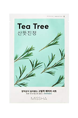 Missha - Airy Fit Sheet Mask (Tea Tree), Mascarilla facial de árbol de té