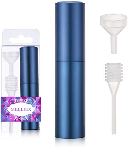 MissSpicy Perfume Atomiser Bottles - Refillable, for Travel, Mini Portable and Aftershave - Spray Bottle with Funnel Pump and Pipette [blue] [10ml]