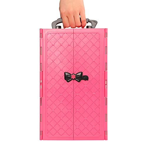 Miunana 41 Accesorios para 11.5 Pulgada 30CM Muñeca: 1 Armario + 4 Vestidos Ropa + 1 Bolsa + 1 PCS Gafas + 10 PCS Zapatos + 10 Perchas + 7 Collares + 6 Coronas