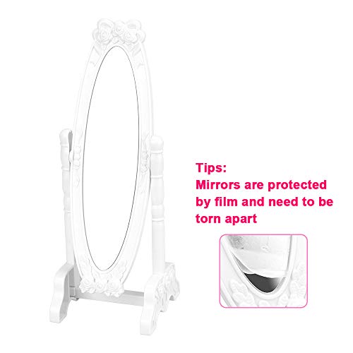 Miunana 8 Accesorios para 11.5 Pulgadas 28 -30 CM Muñecas = Tocador + Taburete + Espejo + Mesa + Jaula + Zapatero + Soporte + 5 Accesorios para Peluquería + 6 Accesorios para Perfumería