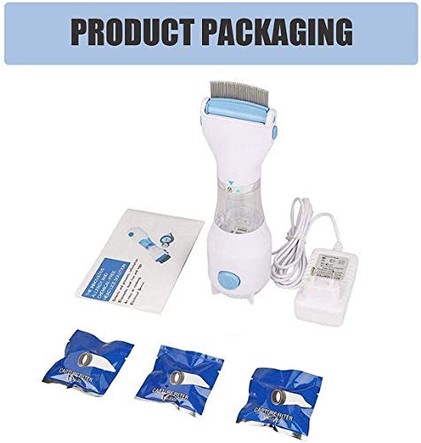 Mixbeek Pet Eléctrica Conjuntos De Tratamiento De Piojos, Pulgas Piojos Peine para Piojos Peines Animales, Caja Fuerte Sin Dolor Los Piojos Peine con Suaves para Niños Y Adultos