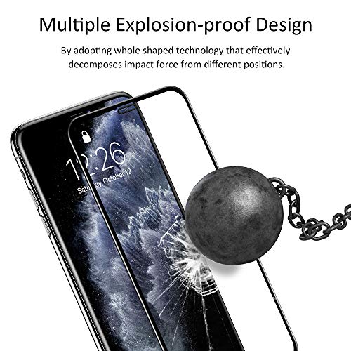 mixigoo 3 Piezas Protector Pantalla para iPhone 11 Pro MAX, Cristal Templado iPhone XS MAX Cobertura Completa Vidrio Templado iPhone 11 Pro MAX -6,5