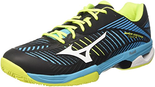 Mizuno Wave Exceed Tour CC, Zapatillas de Tenis para Hombre, Multicolor (Blueatollwhiteblack), 43 EU