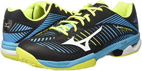 Mizuno Wave Exceed Tour CC, Zapatillas de Tenis para Hombre, Multicolor (Blueatollwhiteblack), 43 EU