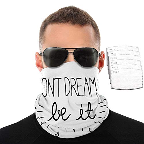 mjmhvfhtgdcgdcx Dr Suess The Places I'Ll Go Face Cover Bandanas Balaclava con 6 filtros