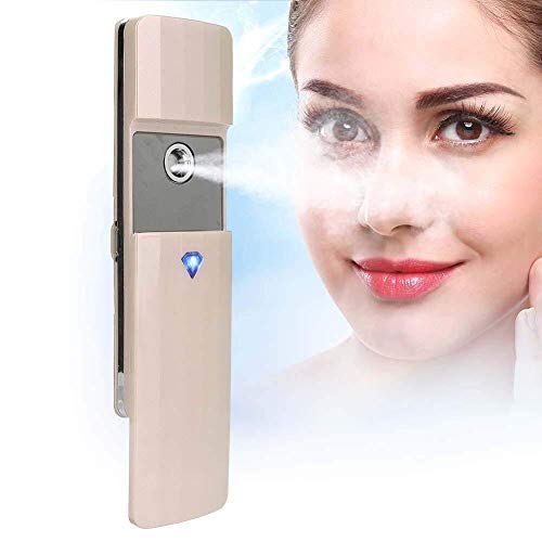 MKOIJN Vaporizador Facial Vapor Facial portátil de 9 ml Nano Ionic señor pulverizador Hidratante atomización Sauna portátil humidificador hidratante for el Maquillaje (Color : Gold)