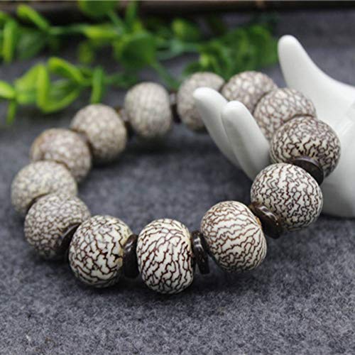 MLJSX Pulsera Pulseras Naturales de Bodhi Piel roja Alambre de Sangre Grande Granos de Buda Bodhi Cadena de Mano Lucky para Hombres Mujeres Joyería de Moda