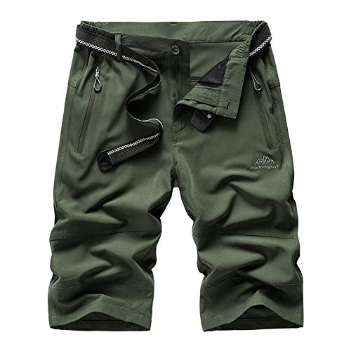 MLKUP Pantalones Ultravioleta de protección Solar Pantalones Cortos de Verano de Alto Rendimiento para Hombres Pantalones Deportivos de Secado rápido Transpirables al Aire Libre Pantalones c