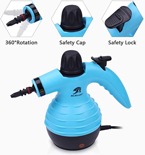 MLMLANT Multiuso Purificador Limpiador de vapor para la eliminación de manchas, alfombras, cortinas, control de errores de cama, asientos de coche (Multicolor)