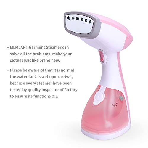 MLMLANT Plancha de Vapor, Plancha para Ropa, Uso Doble, Plancha de Vapor Vertical & Planchado Horizontal, 1500W, calienta en 30 Segundos, Plancha de Viaje, hogar y Viaje (Rosa)