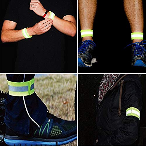 MMTX Chaleco de Seguridad Reflectante, Chaleco de Seguridad Reflectante Cinturon Cruzado de Visibilidad de Correa Reflectante Banda arnes Faja Cinturon de Chaleco de Correr, Verde