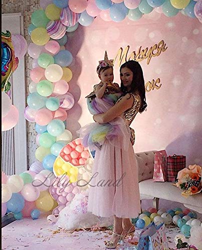 MMTX Decoraciones con globos de fiesta de feliz cumpleaños, pancarta de cumpleaños con globo de corazón para bodas para niños, cumpleaños Fiesta de bienvenida al bebé Decoraciones